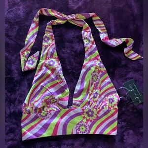 Colorful summertime halter top